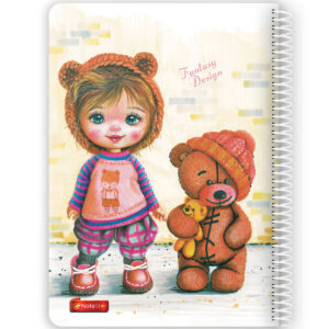 دفتر مشق سیمی 60 برگ نوت استار طرح پسر و عروسک خرس کد N_412